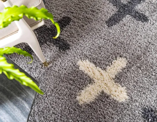 Miniatura 4 de Unique Loom Hygge Shag Collection - Alfombra rectangular moderna de inspiración marroquí, diseño geométrico, felpa y acogedora, 4 pies x 6 pies