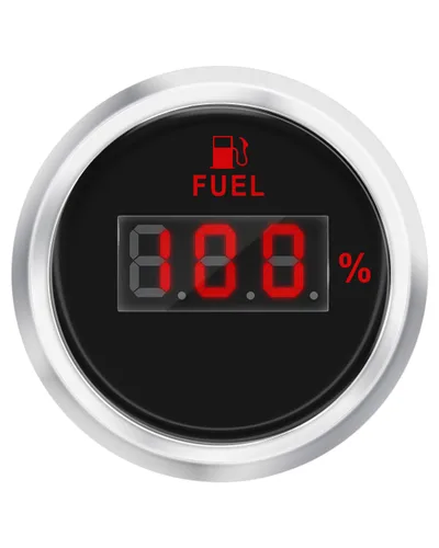 Miniatura 14 de Indicador de nivel de combustible de 0-90 ohm, medidor de combustible marino impermeable con esfera de 52 mm y retroiluminación LED, medidor Medidor