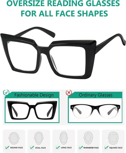 Miniatura 4 de Eyekepper Gafas de lectura de gran tamaño para mujeres lectoras de moda