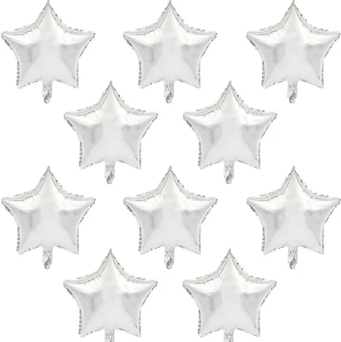 Miniatura 9 de BEISHIDA 30 globos dorados de 18 pulgadas con forma de estrella de Mylar para fiesta de cumpleaños, boda, día de San Valentín, fiesta de compromiso