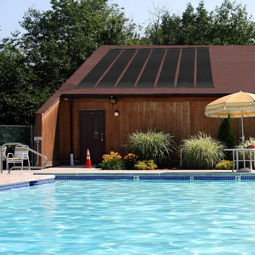 Miniatura 2 de Goplus Calentador solar de piscina de 2.5 pies x 10/16.5/20 pies para piscinas sobre el suelo, sistema de calefacción de panel solar de piscina