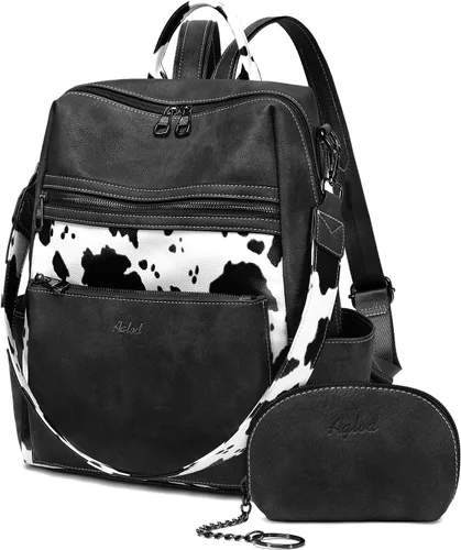 Miniatura 20 de AGLOD mochila de cuero para mujer, bolso de diseñador para damas, con correa para el hombro, bolso de trabajo de imitación, bolsos de mano