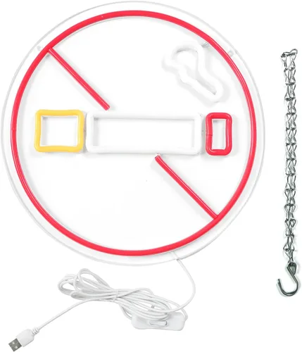 Miniatura 6 de Letreros de neón de no fumar para decoración de pared, luces de neón para dormitorio, letreros LED de negocios adecuados para lugares públicos