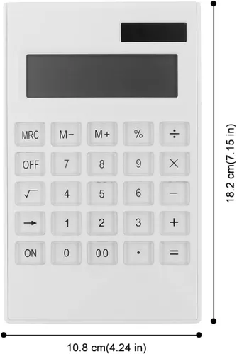 Miniatura 3 de STOBOK Solar Cute Use Daily Screen Supplies Calculación LCD Escritorio Delgado para Plana Ultradelgada Power Thin Home Ultra, papelería Calculadora