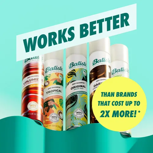 Miniatura 9 de Batiste Champú seco original, absorbe aceite y grasa, aroma limpio clásico, 3.81 onzas