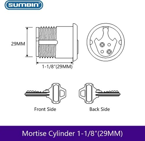Miniatura 6 de Juego de Manija de Puerta de Palanca de Cerradura de Mortaja Comercial SUMBIN para Puerta de Corredor F13 Función Seccional/Dormitorio