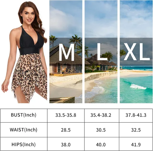 Miniatura 7 de Trajes de baño tankini para mujer, trajes de baño de 2 piezas con control de abdomen para mujer