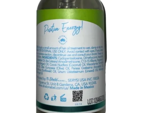 Miniatura 6 de Sheló NABEL Aceite para el cabello de coco y moringa, antiencrespamiento 2.20 fl oz.