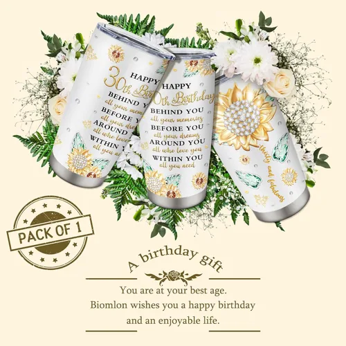 Miniatura 2 de Regalos de 30 cumpleaños para ella Mujeres Vaso de 20oz, Regalos para Mujeres de 30 años/Abuela/Mamá Taza, Decoraciones de Feliz 30º cumpleaños 30