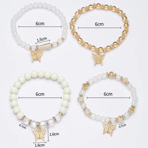Miniatura 3 de Pingyongchang Pulseras bohemias para mujer, estilo bohemio, multicapa, con cuentas doradas, apilables, elásticas, hechas a mano, multicolor