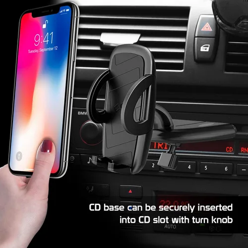 Miniatura 4 de Cellet Soporte para teléfono inteligente para automóvil con ranura para CD, compatible con soporte para teléfono celular, compatible con iPhone 12