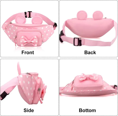Miniatura 6 de Riñonera linda para viajes, para mujeres, adolescentes y niñas, mini riñonera de ratón, cangurera de dibujos animados, para senderismo, bolsa