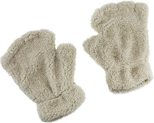 Miniatura 21 de FakeFace Lindos guantes de felpa de piel sintética sin dedos para niñas y mujeres