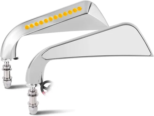Miniatura 13 de DNA MOTORING Par de espejos retrovisores laterales para motocicleta, vidrio blanco, compatible con BMW Honda Suzuki Yamaha Kawasaki motocicleta