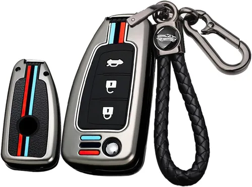 Miniatura 12 de ontto Soporte para llavero de 3 botones para llave plegable Nissan, funda de metal con llavero compatible con Nissan Rogue Rogue Select Rogue