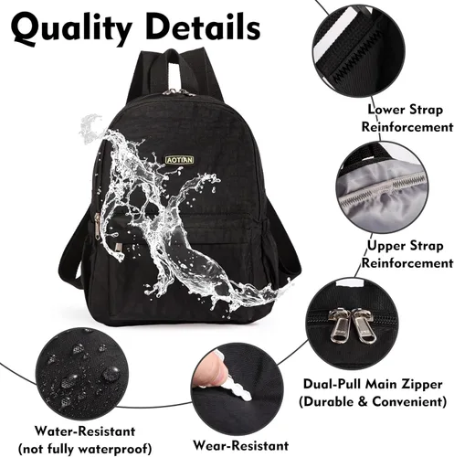 Miniatura 5 de AOTIAN - Mochila ligera y pequeña para senderismo para mujeres - Mochila de día resistente al agua y duradera para viajes, camping y aventuras al