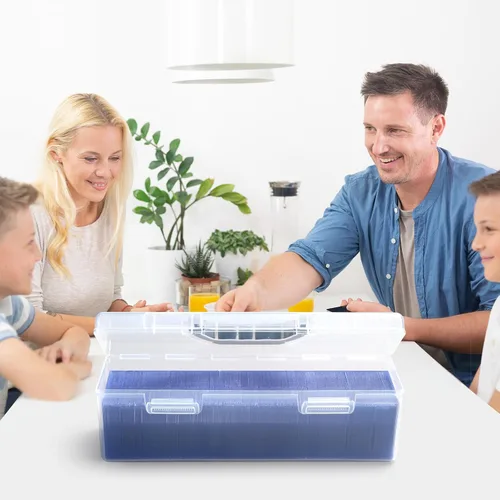 Miniatura 2 de SUNEZLGO Caja de almacenamiento para Toploader, caja de almacenamiento de tarjetas intercambiables de plástico, estuche de naipes de juego, grande