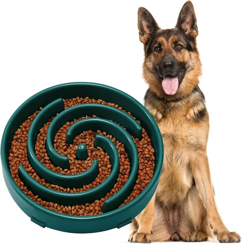 Miniatura 12 de JASGOOD Tazón de alimentación lenta para perros de tamaño grande y mediano, tazón antitragadera para mascotas, tazones de alimentación más lenta