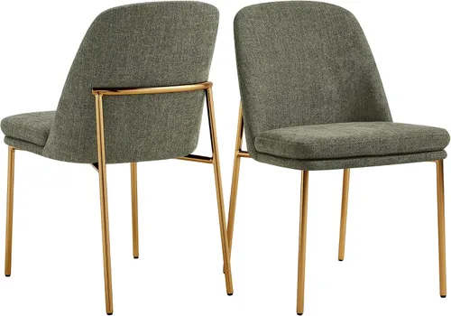 Miniatura 16 de CHITA Juego de 2 sillas de comedor modernas, sillas de comedor de metal con certificación FSC para comedor, color gris claro