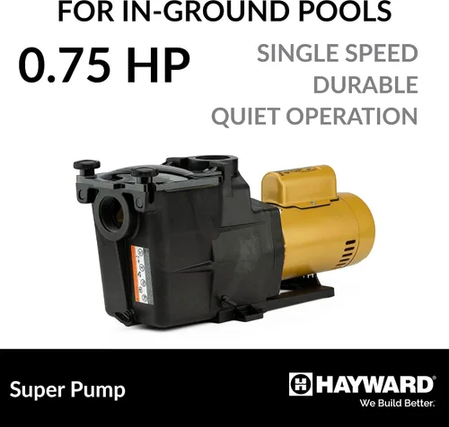 Miniatura 5 de Hayward Super Pump - Bomba de piscina de cabeza mediana de 0.75 HP de alta eficiencia con pomos de mano oscilantes y cubierta de colador