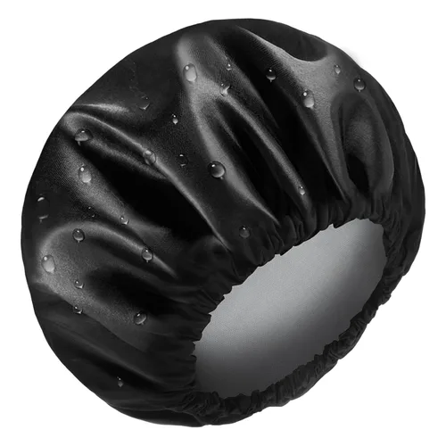 Aquior Gorro de ducha reutilizable para mujeres, hombres, gorra de pelo impermeable, tamaño grande para cabello largo, trenzas, rizado o corto, para