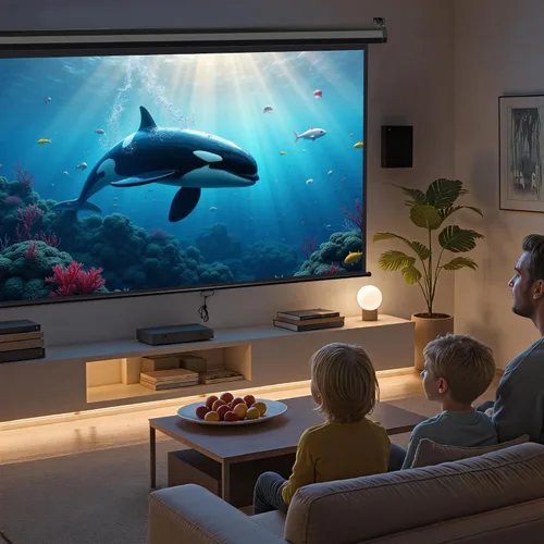 Miniatura 6 de ZENY Pantalla de proyector desplegable de 100 pulgadas 16:9 HD, pantalla de proyección manual de cine en casa, pantalla de cine retráctil portátil