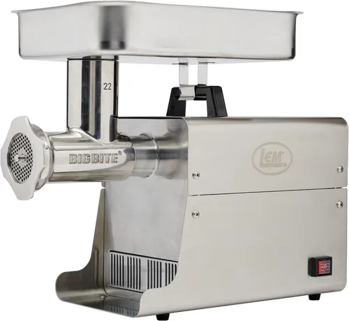 Molinillo de carne eléctrico Big Bite de acero inoxidable, marca LEM Products
