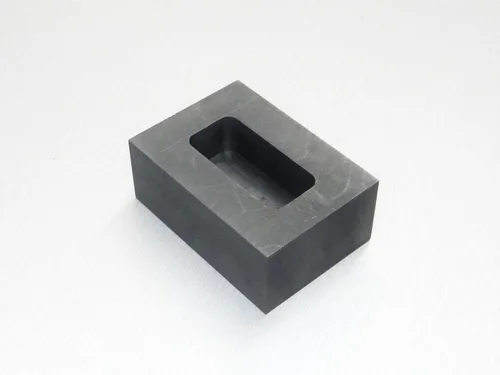Miniatura 2 de Kit de fusión mecanizado de molde de lingote de grafito de 8.82 oz para verter barra de pan dorado y plata (12E)
