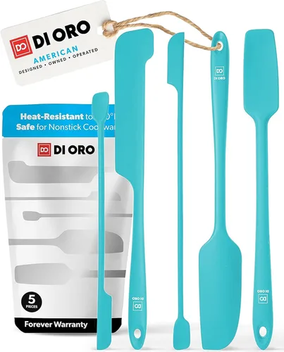 Miniatura 11 de DI ORO Espátulas de Silicona para Frascos para Raspar - Espátulas de Goma de Silicona Resistentes al Calor - Espátulas de Cocina Seguras