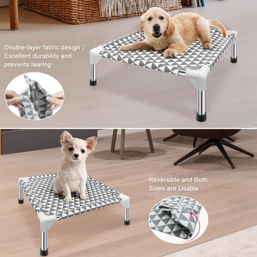 Miniatura 3 de Kuntrust Cama Elevada para Perros de Exterior Actualizada Catre para Mascotas Elevado Cama Refrescante para Cachorros Cama Elevada para Perros