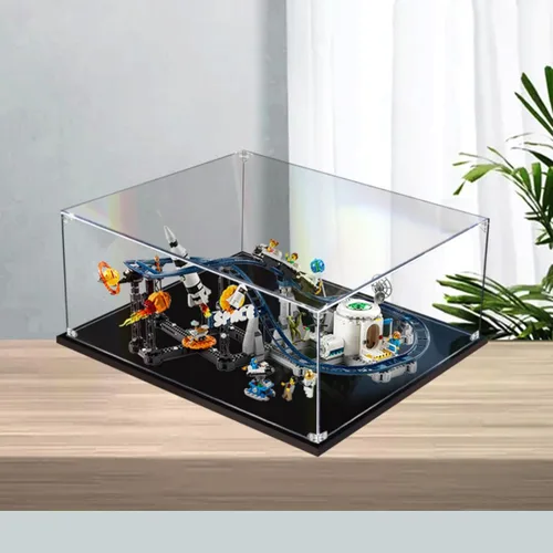 Miniatura 2 de Vitrina acrílica para Lego Creator Space Roller Coaster 31142 - Escaparate, protege y decora tu modelo con almacenamiento a prueba de polvo, regalos