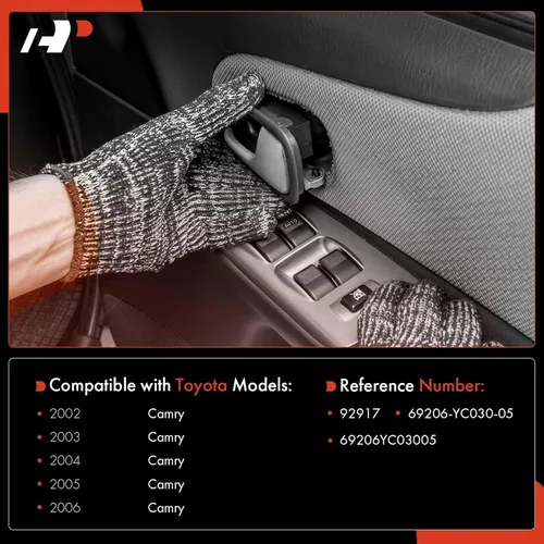 Miniatura 2 de A-Premium Manija de puerta interior delantera o trasera izquierda del lado del conductor compatible con Toyota Camry 2002 2003 2004 2005 2006