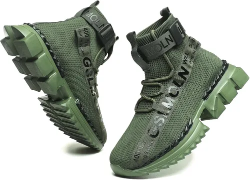 Miniatura 2 de Jakcuz Tenis de caña alta para hombre y mujer, transpirables, para gimnasio, atletismo, correr, caminar, tenis, niños y niñas, cómodos zapatos
