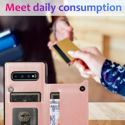 Miniatura 9 de Asuwish Funda compatible con Samsung Galaxy Note 8 y protector de pantalla de vidrio templado, con ranura para tarjetero, función atril, cartera