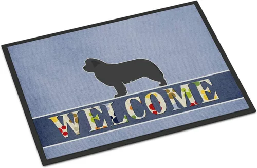 Caroline's Treasures BB5568MAT - Tapete de bienvenida de Terranova de 18 x 27 pulgadas, tapete para puerta delantera, interior y exterior, para