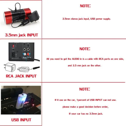 Miniatura 4 de Adaptador receptor Bluetooth USB, adaptador de audio inalámbrico, kit de receptor de música para el hogar estéreo/sistema de sonido estéreo