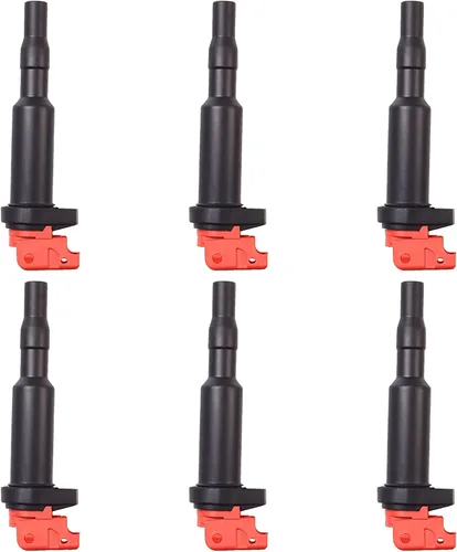 ENA Juego de 6 bobinas de encendido rojas compatibles con BMW 128i 135i 335i 325i 328i 330i M5 M6 525xi 528i 550i 750i N54 X3 X5 X6 Z4 4.4L 4.8L