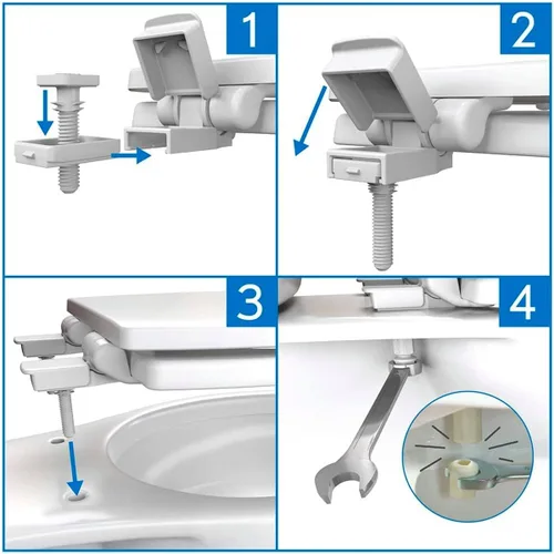 Miniatura 8 de Mayfair NextStep2 - Asiento de inodoro Blanco y azul