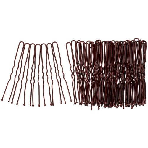 Miniatura 3 de Tbestmax 300 alfileres de moño en forma de U, para sujetar el pelo de ballet, red de pelo para mujer, 2.3 pulgadas, marrón 6CM Marrón - 300 Pcs