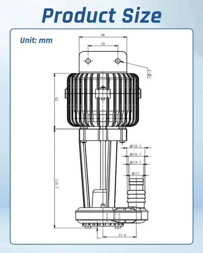 Miniatura 6 de Nueva bomba de agua mejorada YSP2PJDVF1 para máquina de hielo, bomba de agua de máquina de hielo YSP2PJDVF1, 110V 2W