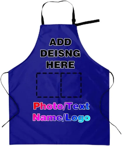 Miniatura 9 de Delantales personalizados para mujeres y hombres, delantal personalizado con logotipo de texto fotográfico, delantales de cocina personalizados