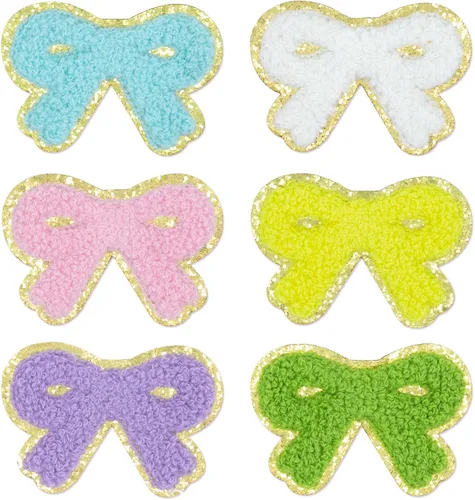 Miniatura 113 de 6 piezas de parches de letras de chenilla autoadhesivas, parches de letras preppy de 2 pulgadas para bolsos, ropa y sombreros, grandes pegatinas