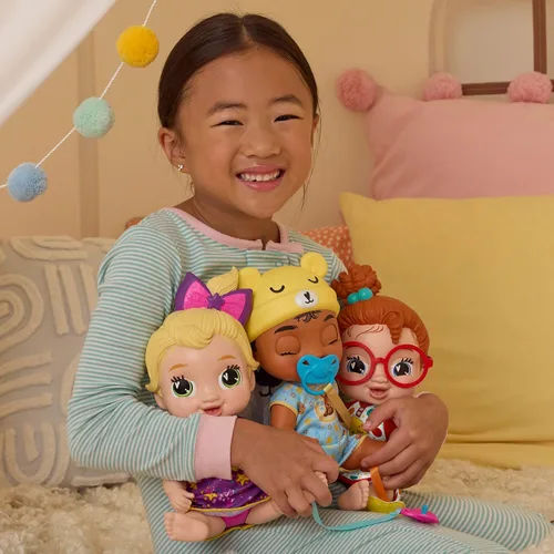 Miniatura 7 de Baby Alive Lil Dreamer LaLa GooGoo - Juego de muñecas de bebé dormilonas, pelo rubio, divertido tema de fiesta de pijamas, juguetes preescolares
