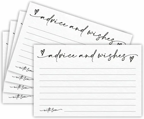 Miniatura 11 de 30 Tarjetas de Consejos y Deseos – Azul Minimalista – Tarjetas de Consejos de Doble Cara para Rellenar para Novia, Boda, Fiesta de Graduación, Sr.