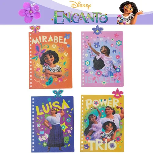Miniatura 4 de Disney Encanto - Cuaderno con pestañas encuadernadas, encuadernado en espiral, 96 páginas a rayas, 8 x 7 pulgadas, morado