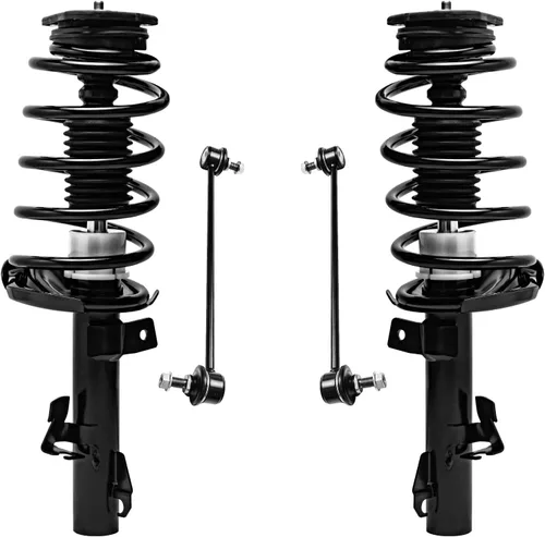 Miniatura 100 de Detroit Axle - Kit de puntales delanteros 2WD para Ford F-150 2005-2008 Lincoln Mark LT 2005-2008, 2 puntales con muelle helicoidal, 2 enlaces