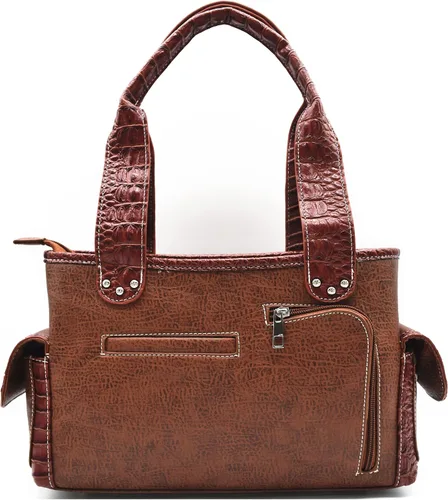 Miniatura 4 de Estilo occidental vaquera tejida con flecos de cocodrilo magnífico monedero conchos Tote Country Women bolso bolso hombro cartera conjunto