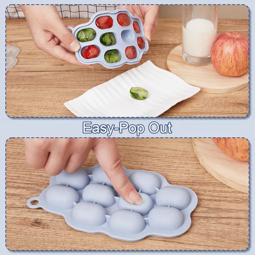 Miniatura 5 de KingKam - Moldes para paletas de leche materna para bebés y alimentador de frutas para bebés (2 unidades), contenedores de almacenamiento
