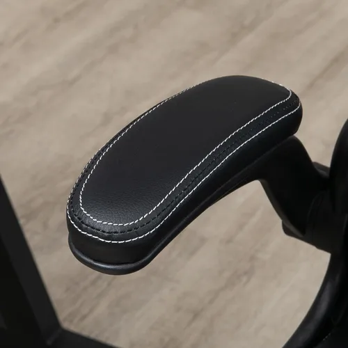 Miniatura 9 de Vinsetto Silla de juegos de piel sintética con reposabrazos abatibles, silla de computadora estilo carreras, silla de oficina en casa ajustable