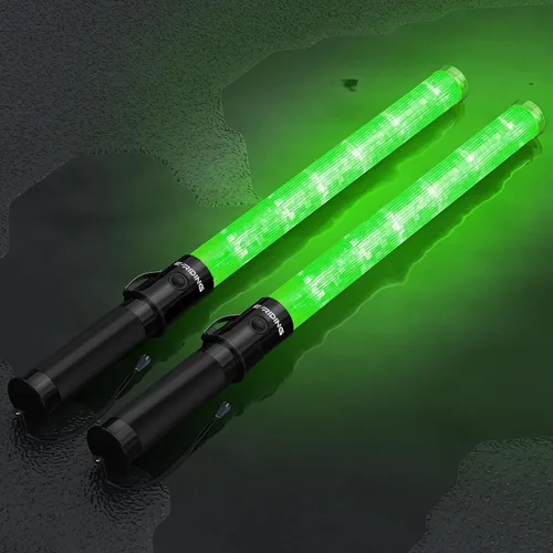 Miniatura 9 de E-riding Paquete de 8 Bastones de Seguridad para Control de Tráfico Aéreo de 21 pulgadas, Bastón de Señalización de Seguridad de Tráfico con Luz LED